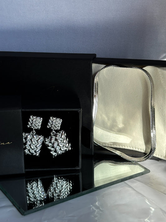 SET #4: BRANI+HERRINGBONE (SILVER)